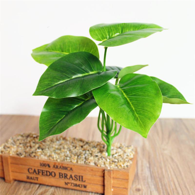 1Pc Simulation Plant Artificial Silk Leaves Turtle Leaf DIY Wall Accessories Home Garden Decoration