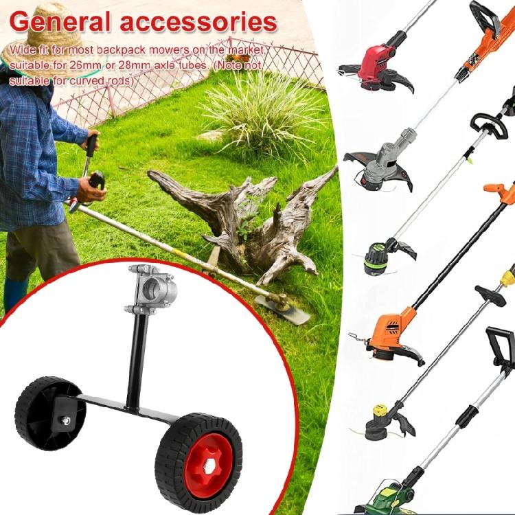 Lawn Mower Support Wheel Adjustable 26mm-28mm Portable String Trimmer Wheel