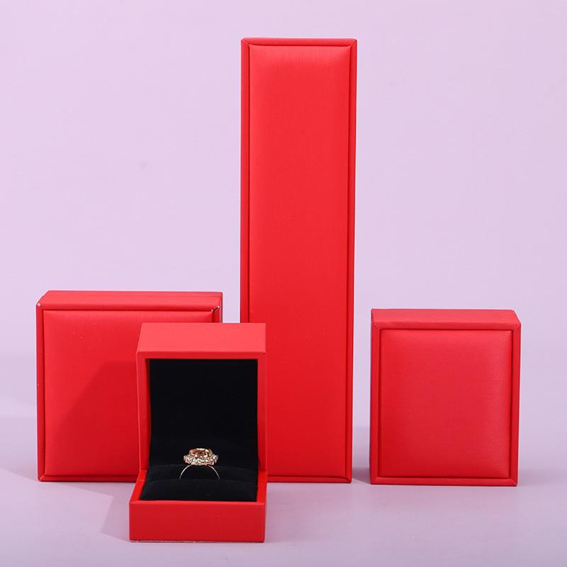 Silver Brushed Leather PU Jewelry Box for Rings, Pendants, Bracelets, Necklaces, and Accessories