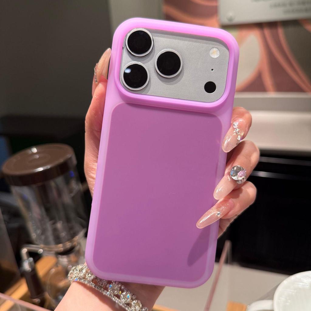 Apple 17 Pro Max Silicone Case: Large Hole, Matte AI Buttons, Fits iPhone 16