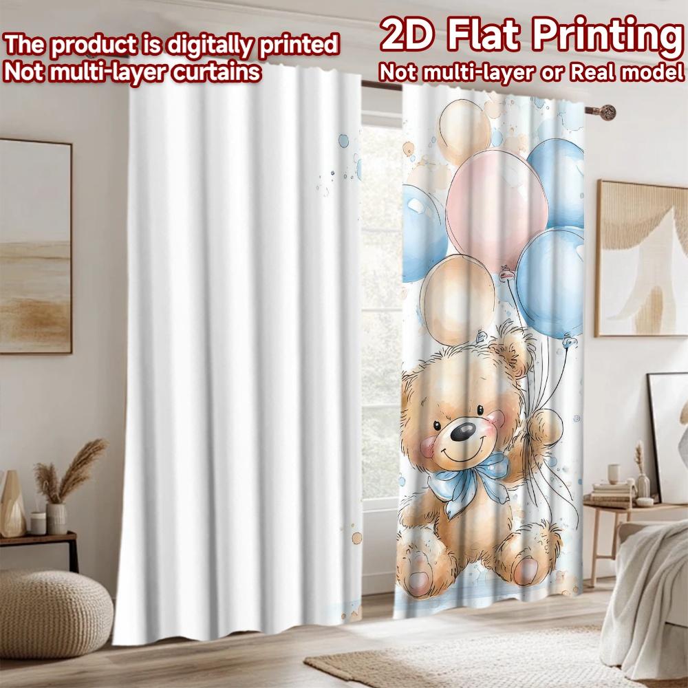 2D Flat Photography Backdrop Photography Backdrop Birthday with Balloons 100% Polyester Festive Wall Decor for Suitable for