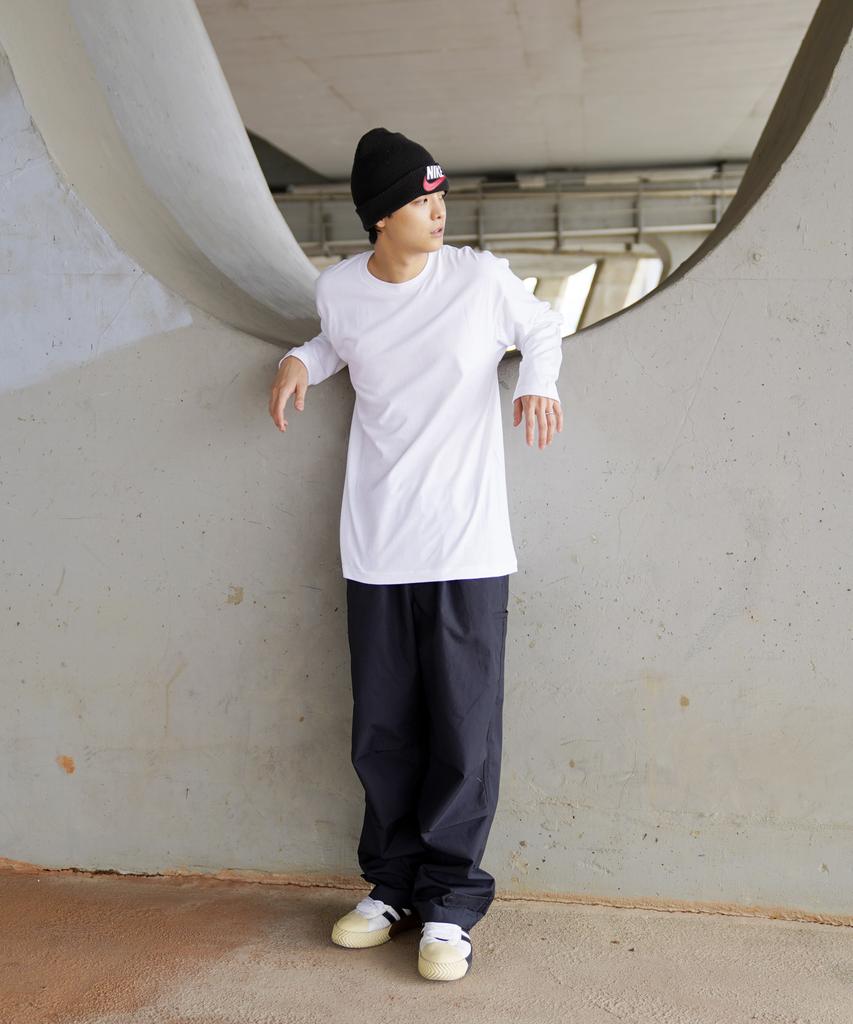 CREAM SODA LAB Solid Basic Long Sleeve White