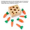 Children Puzzle Pull Up Carrots Game Toy Baby Early Education Wooden Carrot Shape Matching Sensory Toys Montessori Learning Toys