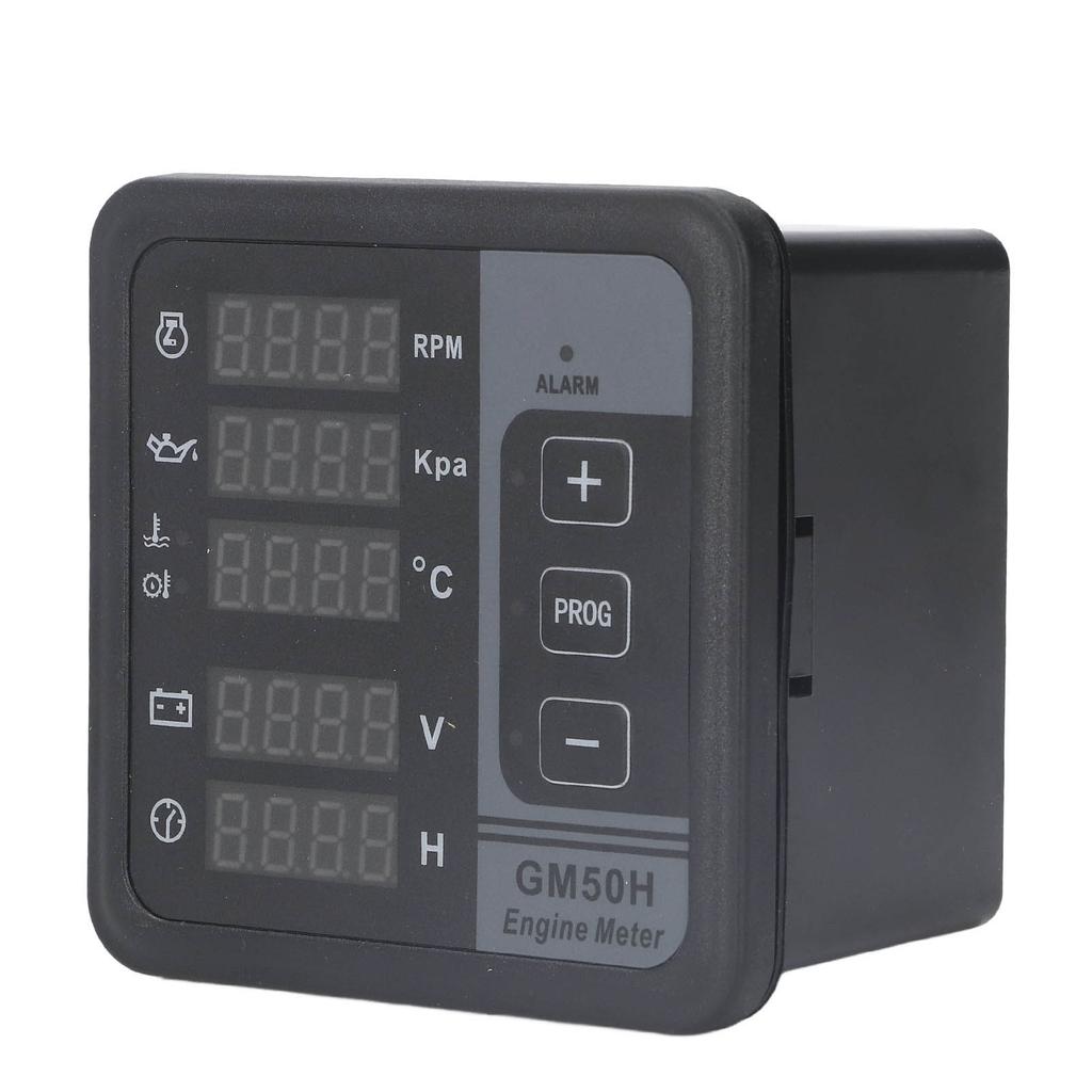 Diesel Generator Set Controller Digital Genset Engine Meter with Mounting Parts DC8‑36V GM50H