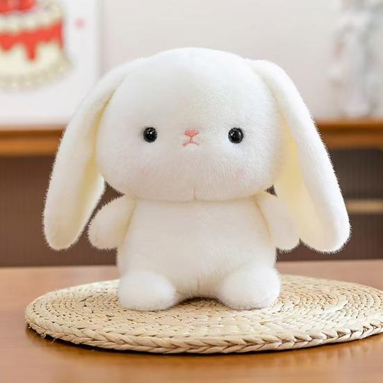 Peluche, Oreiller Câlin Forme Animal Dessin Animé avec Tissu Ultra Peluche Extensible, Peluche Lapin Cochon Coussin Décoratif