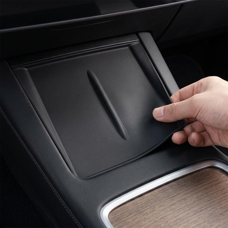 For Tesla Model 3 Highland Model Y Juniper Silicone Wireless Phone Charging Pad Central Control Charger Protector Pad Car Parts