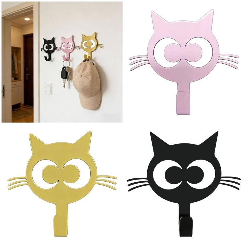 Pack Of 2 Cats Shaped Metal Hooks For Door Back Perfect For Hanging Clothes Keys And Bags Home Organization Tool