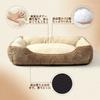 Pet Pet Pet Pet Cable Pattern Square Pet Bed for Sound Cold for Cats and Small Pet Beige Peto-Raifu Bed, Cushion, Mat, Sofa, Box-Shaped Sleep, Fluffy,