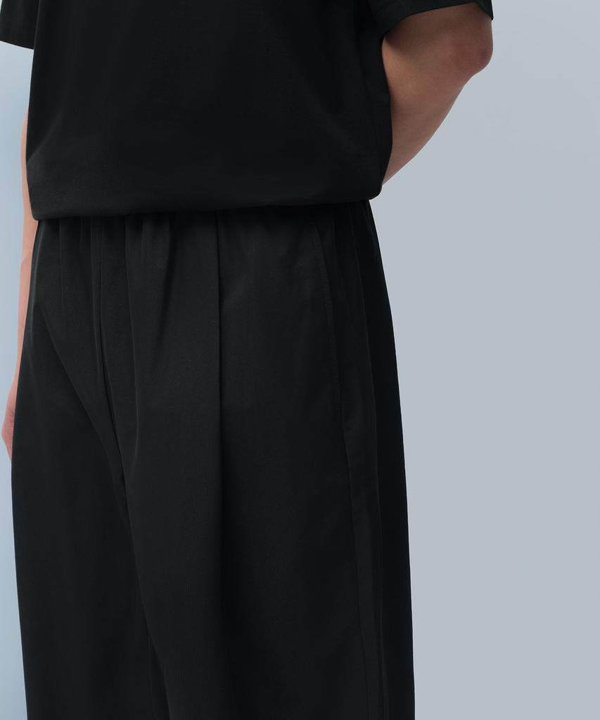 MUSINSA STANDARD Airy Dot Wide Elastic Waist Pants [Black]