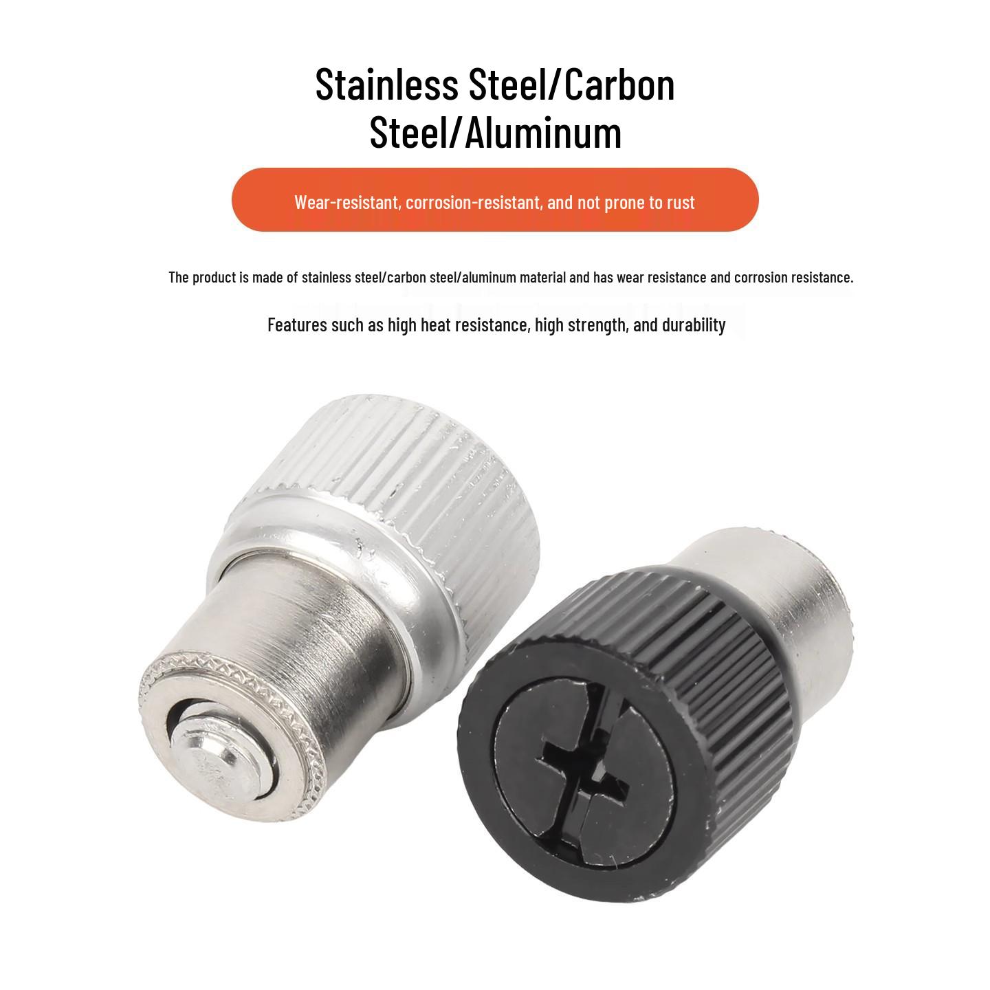 

Self-Locking Spring Screw PF21/PF22 - M3/M4/M5/M6 for Panel Cabinets Silver PF21-M3-3 (5 pcs)