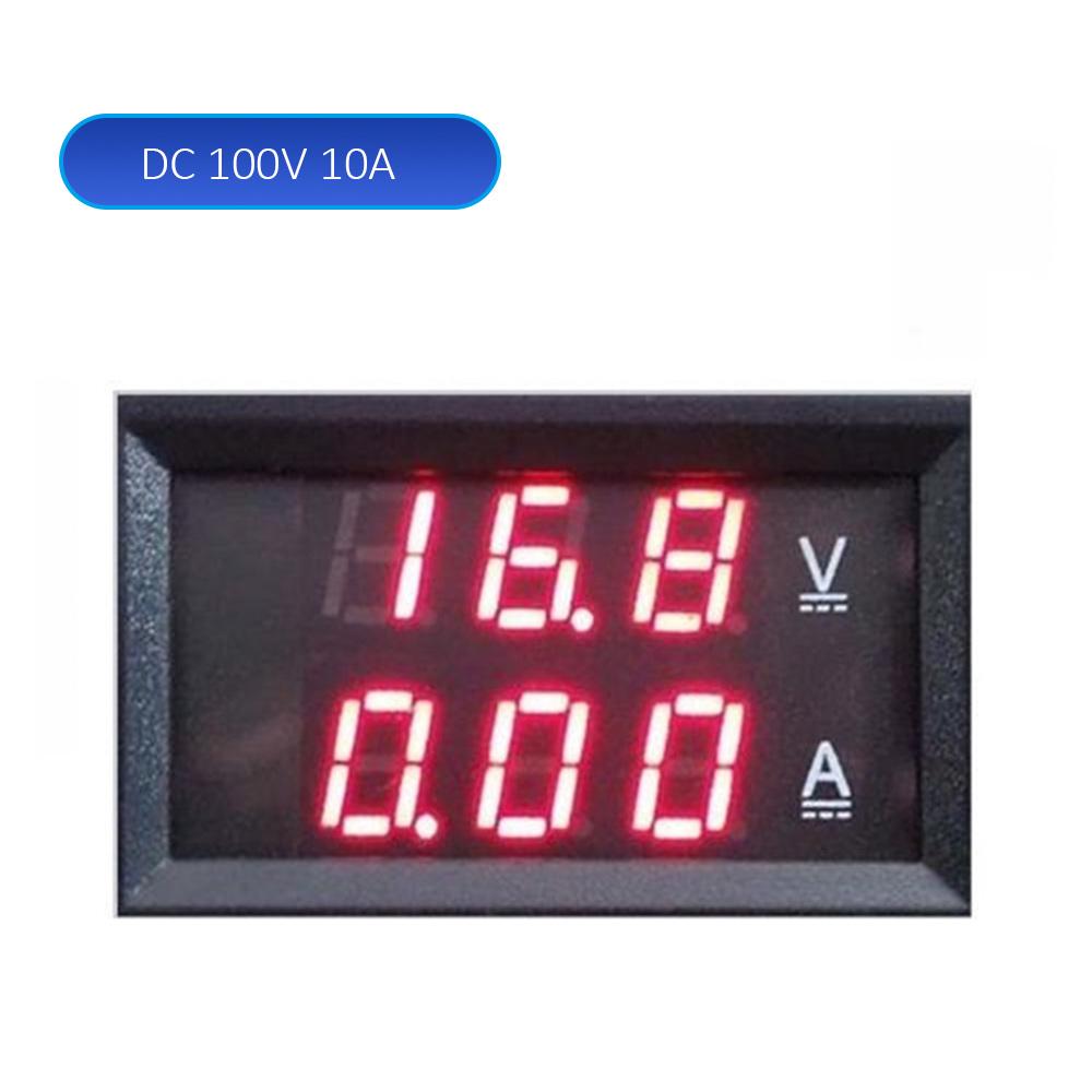 0.28" Mini Digital Voltmeter Ammeter DC 100V 10A 50A 100A Panel Amp Volt Voltage Current Meter Tester Dual LED Display 3 Bit