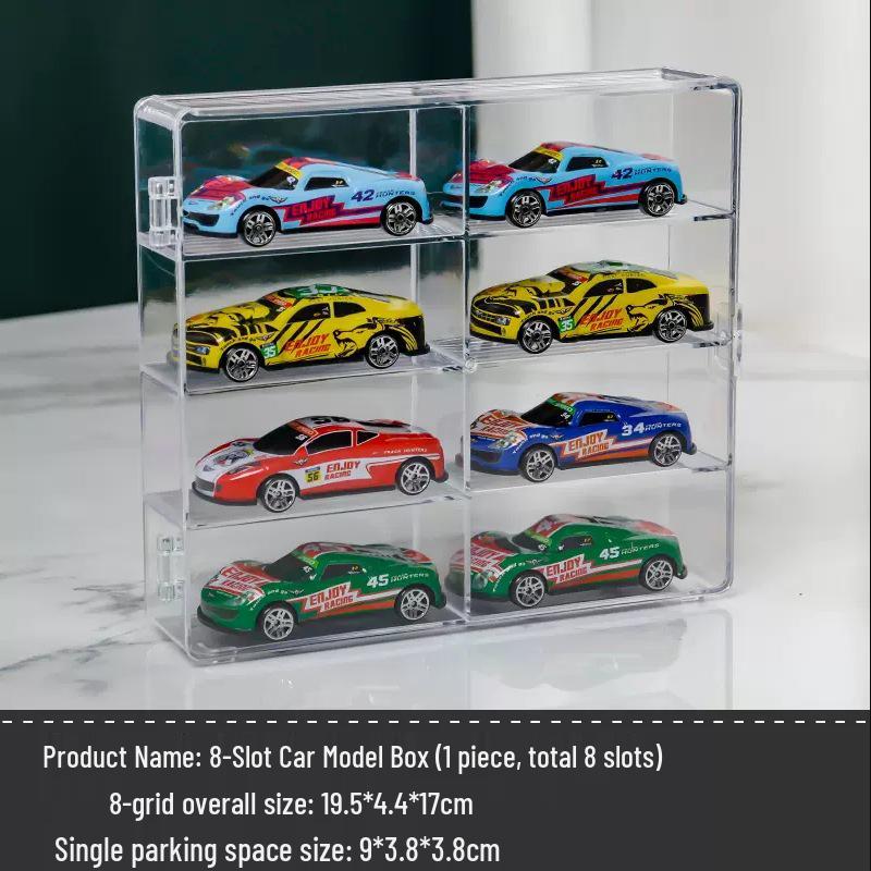 Tomica 1:64 Toy Car Display Box - Stackable Transparent Model Storage & Stand