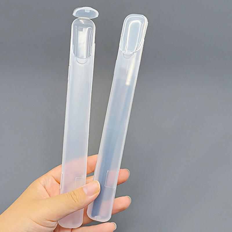1 Stück Tragbare Transparente Make-up-Pinsel Aufbewahrungsbox mit Deckel Augenbrauenstift Make-up-Pinsel Organizer Essstäbchenetui Beauty-Tool