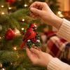 Christmas Tree Hanging Decorations Red Bird Ornament, Acrylic Decor for Holiday Gift Friends Holiday, Festive Pendant Home Party Fireplace, Lovers