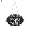 Rustic Business Sign Wooden Open And Closed Sign Double Sided Vintage Open Sign with Rope for Coffee Shop Restaurant Bar Door Window