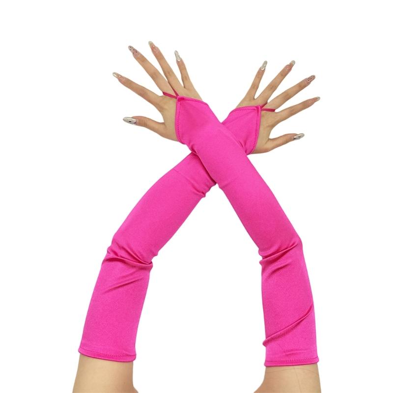 Večerní večeře Saténové rukavice Plesové rukavice Dlouhé rukavice na operu Žena Dáma Tématické plesy Kostým