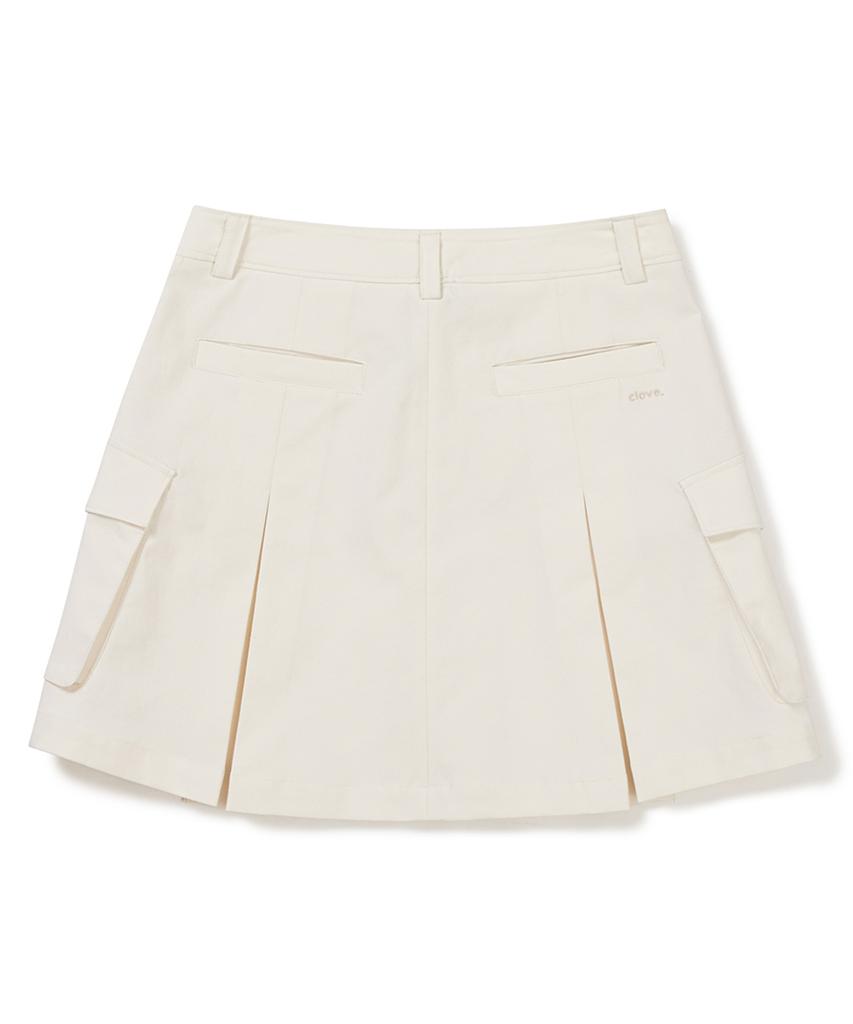 CLOVE [24Ss Clove] Cargo Skirt (Cream)