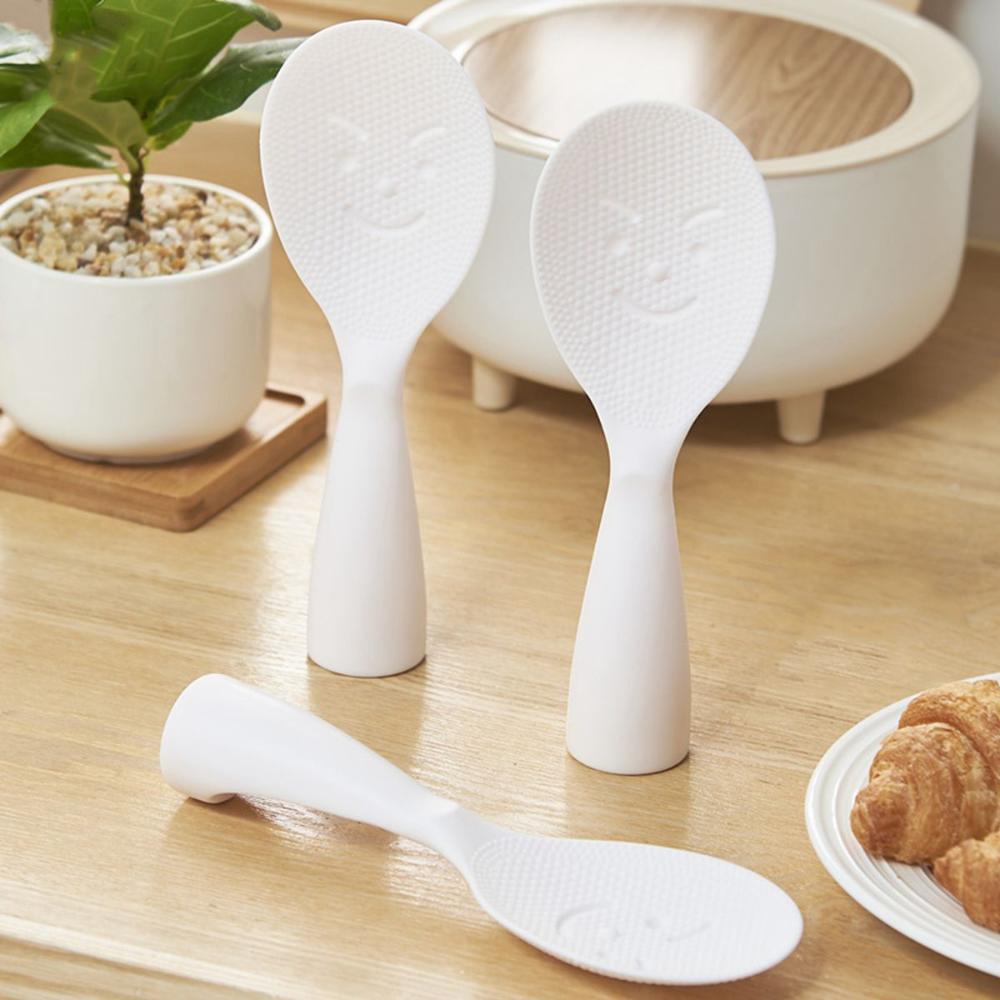 Dinnerware Kitchen Smiling Face Non-Stick Cute Rice Scooper Rice Paddle Spatula Serving Spoons