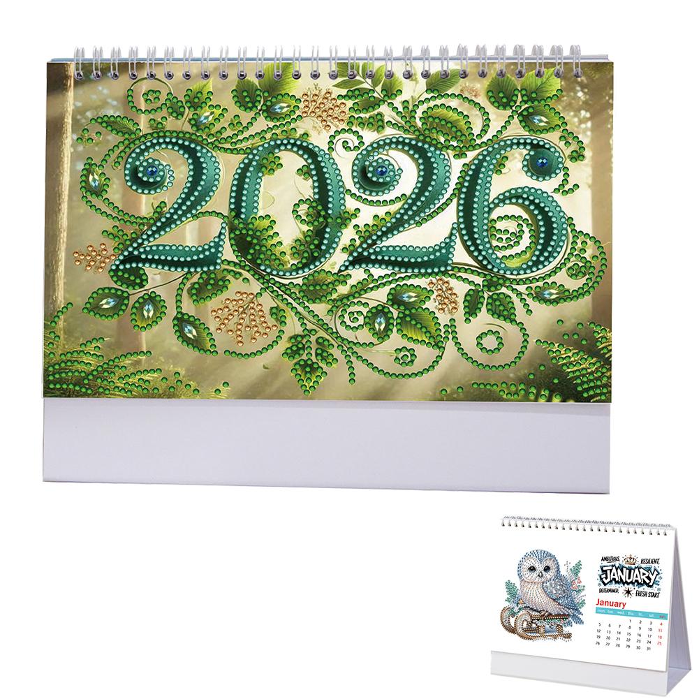 Diamond Painting Calendar Set 2026 Calendar DIY Diamond Painting Art Kit DIY Diamond Art Desk Calendar for Home Office