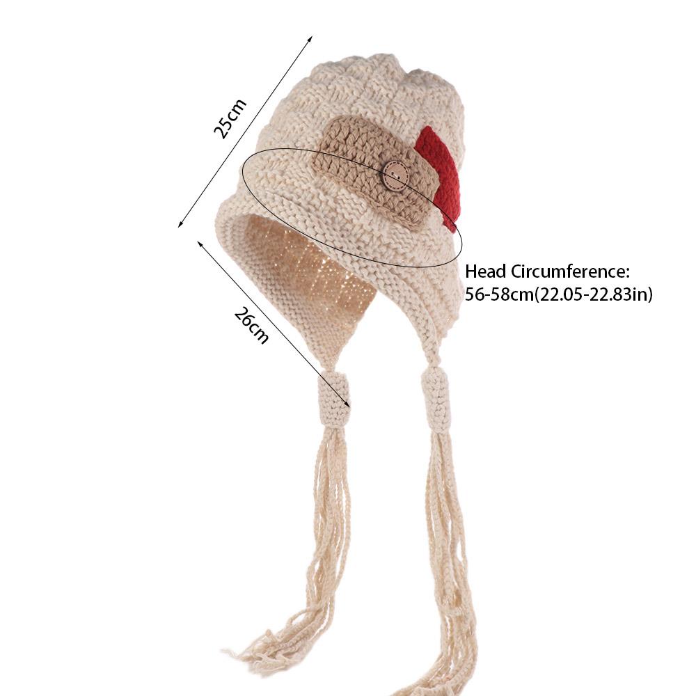 Keep Warm Crochet Lei Feng Hat Harajuku Designed Pullover Hat Kawaii Ear Protection Hat  Outdoor