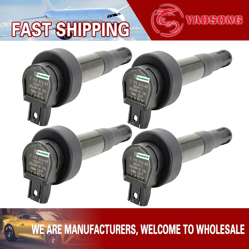 4PCS Ignition Coil FOR BMW MOTORCYCLE S1000RR G 310 R HP4 G 310GS K02 K03 K42 K46 2008-2019 12137710874 7710874-01 7710874-02 4PCS