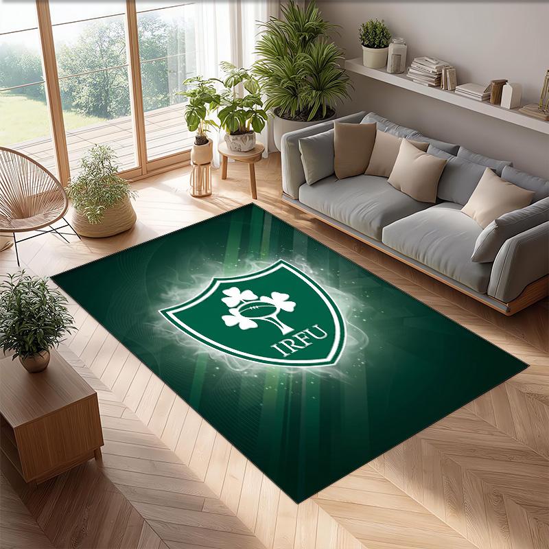 Ireland Rugby Crystal Velvet Carpet Soft Anti?Slip Floor Mat Comfortable Home Living Room Bedroom Decor Rug