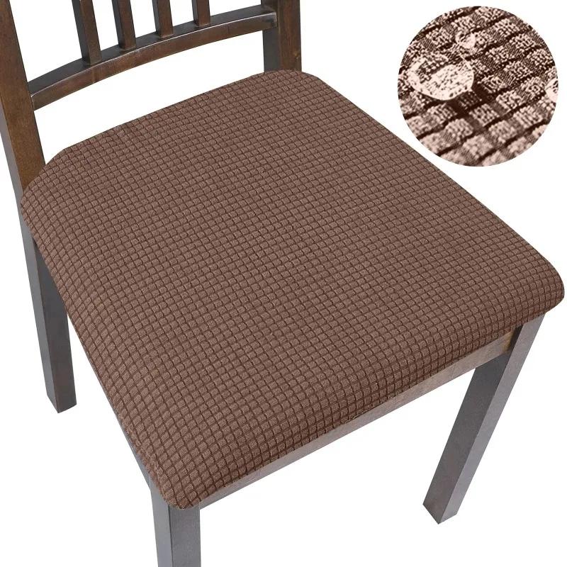 Waterproof Kitchen Chair Seat Cover Fashion Cheap Elastic Chair Covers Easy Remove Machine Washable Cushion Cover for Home