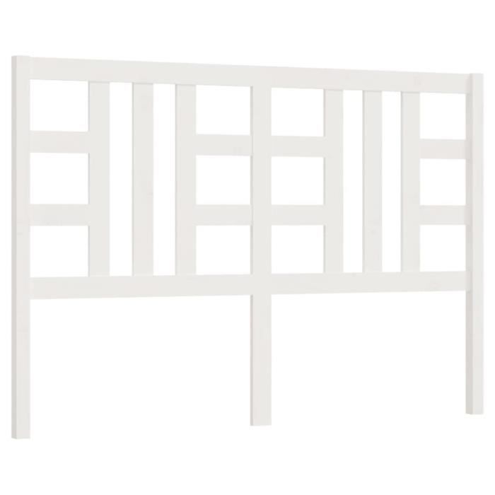 VidaXL Headboard White 126x4x100 Cm Solid Pine Wood 817831