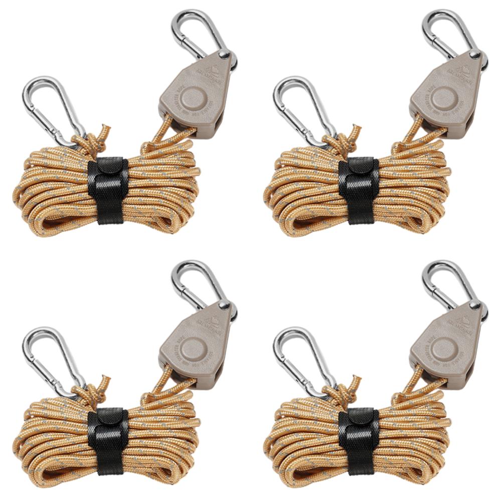 Flaschenzughaken Campingzelt-Befestigungsseil Einstellbare Baldachinschnalle Seilspanner Winddichte Zeltspannseile Ratschenaufhänger