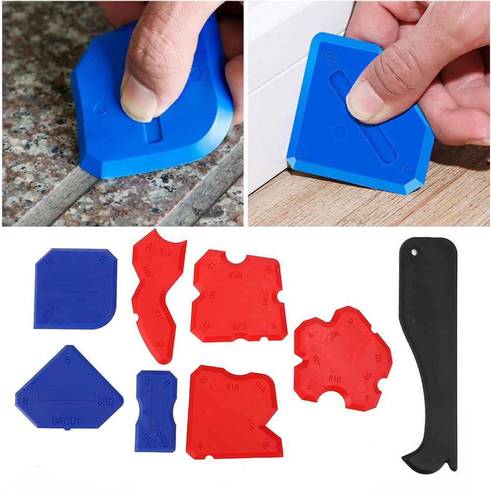 8pcs Silicone Sealant Spreader Spatula Scraper Caulk Remover Hand Operated Tool Kit