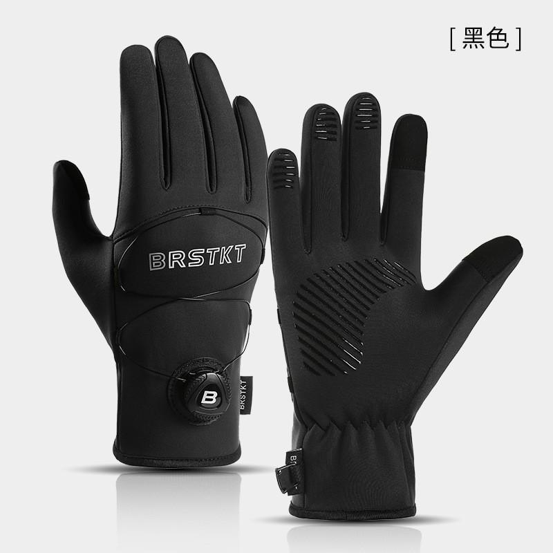 Unisex Winter Warm Gloves Hiking Climbing Running Cycling Trekking Anti-Slip Outdoor Sports With Rotating Buckle Strap Large