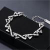 Rock Punk Chain Bracelet for Men,Silver Tone Stainless Steel Chunky Adjustable Chain Wristband,Hip Hop Streetwear Jewelry