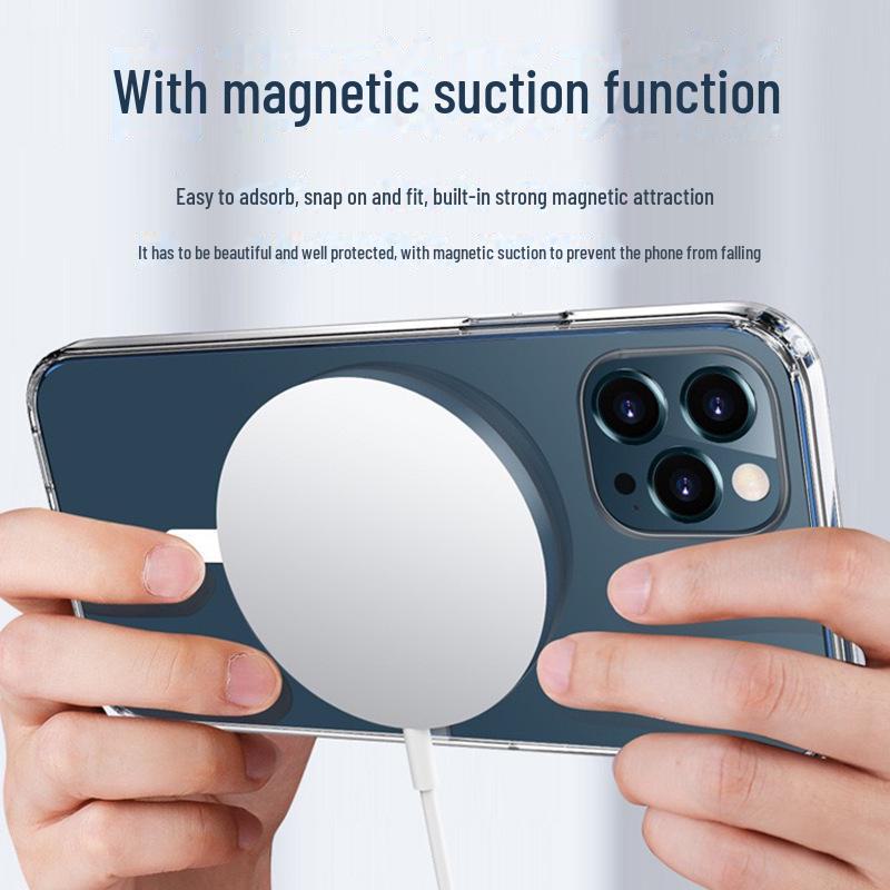 Magnetische Saugnapf-Telefonhülle für Apple 13/14 mit kabellosem Laden und Fallschutz.