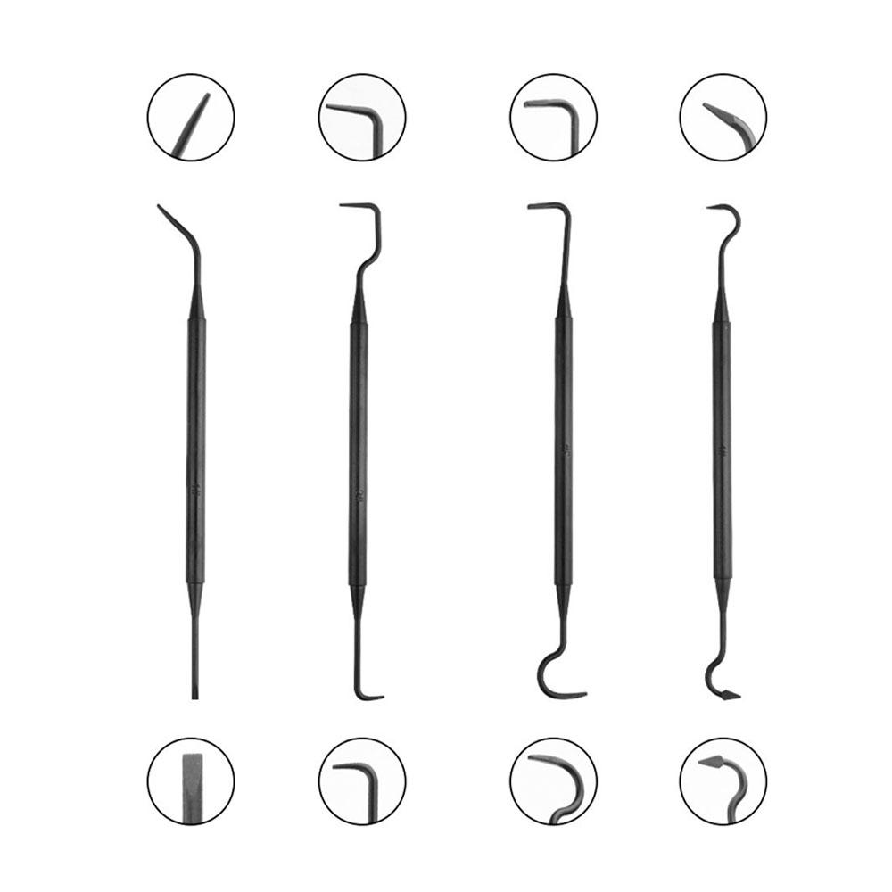 4Pcs/set Multipurpose Car Detailing Cleaning Tool Nylon Picks Pick Double-headed Hook Car Clean Accessories Auto Detailing Tools
