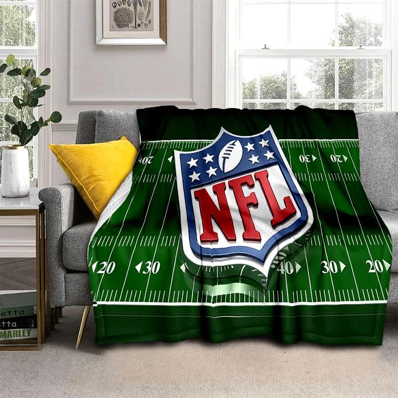 Coperta 3D NFL Segno Football Americano Rugby, Morbida Coperta Plaid per Casa Camera da Letto Letto Divano Picnic Viaggio Ufficio Coperta per Bambini