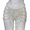 Modern Faux Pearls Body Necklace for Women Adjustable Strap Shoulder Chain Great for Celebrations and Day To Day Fashion