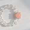 12Mm Natural White Crystal 16Mm Powder Crystal Design Bracelet Bracelet
