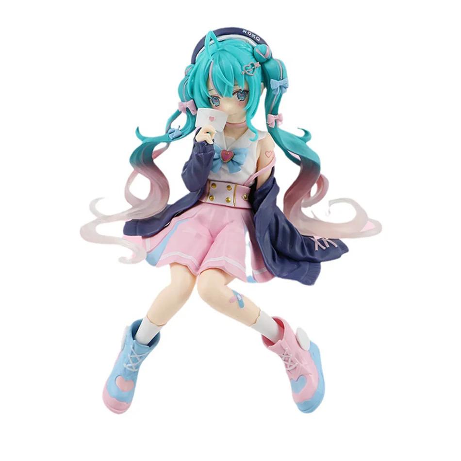 Anime Hatsune Cat Miku Figure PVC Model Anime Beautiful Girl Lovely Table Decorations Figure Birthday Gift Anime Merchandise