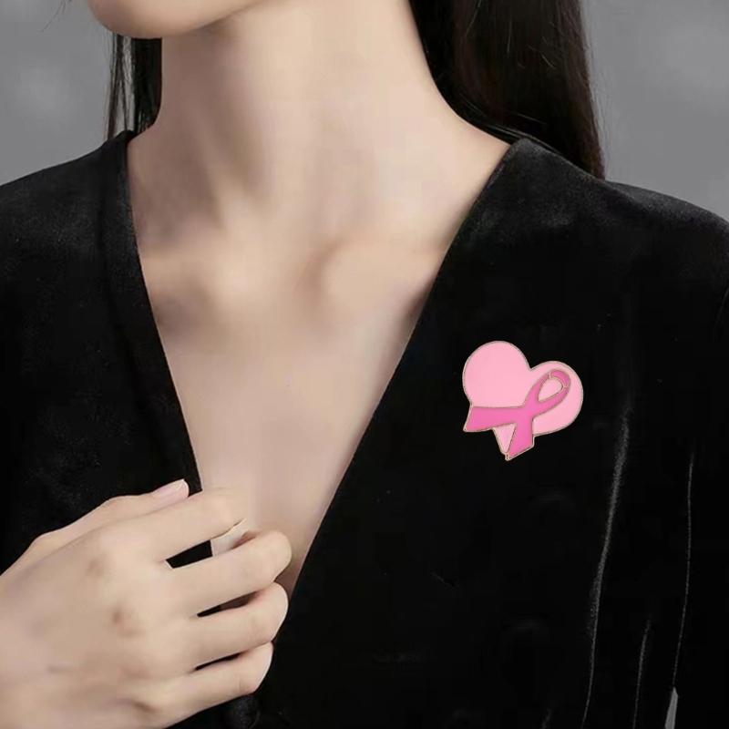 10Pcs Cancer Awareness Ribbon Pin Awareness Brooch Decorative Metal Lapel Pins For Clothing Bag Hat Costume Decoration