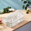 Creative Plastic 32 Grids Ice Cube Tray Flip Reusable Ice Mould Storage Box with Lid Large Capacity Ice Cube Molds Refrigerator