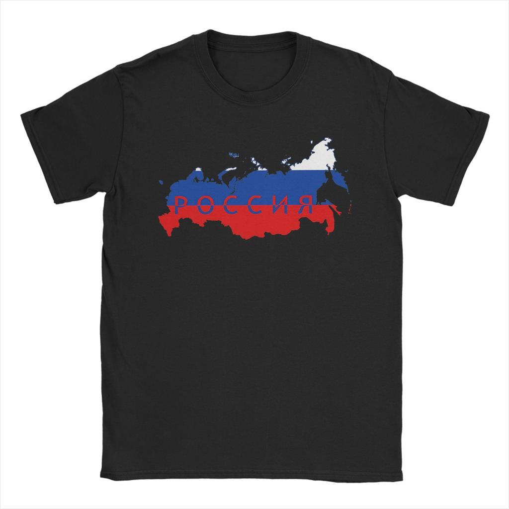 Russian Russia Map Flag Colors T Shirts Men 100 Cotton Crazy TShirts Round Collar Tee Shirt Short Sleeve Clothes 4XL 5XL