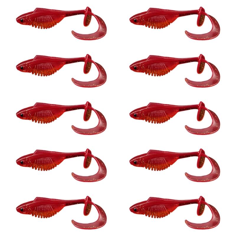 10pcs PVC Soft Baits 6cm/8cm Feature Enhances Wear Resistance and Long Lasting Performances for Harsh Fishing Conditions
