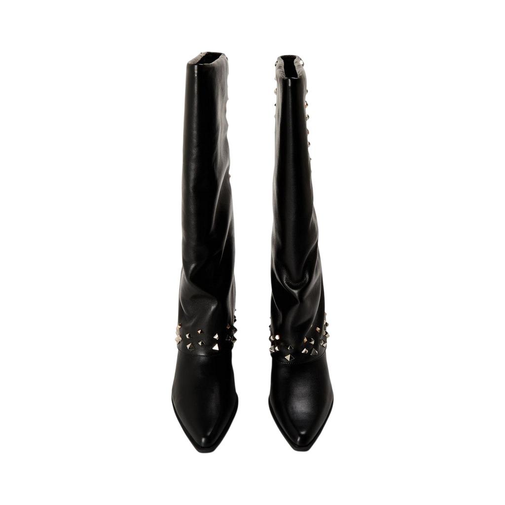 Steve Madden Womens/Ladies Leather Block Heel Cowboy Boots