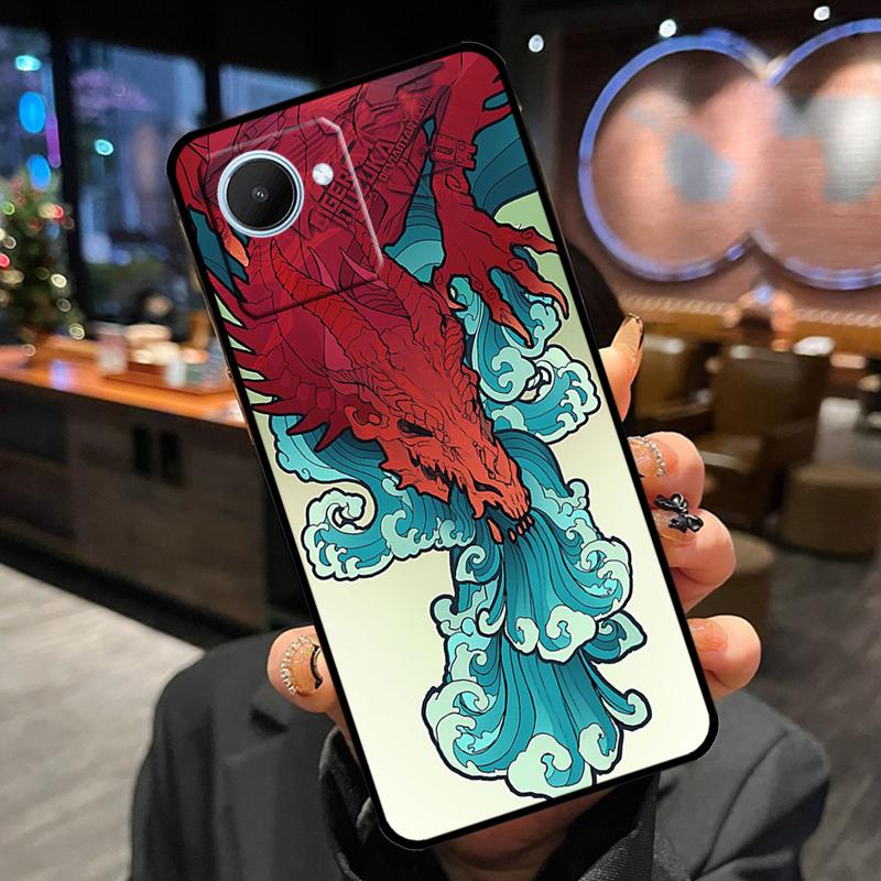 

Крутой арт-чехол с драконом для Realme 14 Pro Plus 13 12 11 15 GT6 GT7 Pro C55 C51 C35 C53 C61 C65 C67 C63 C71 C75 Realme 10 Pro Plus