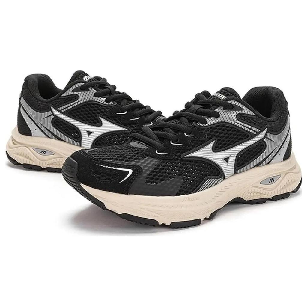 Mizuno Racer S Mesh Comfortable Soft Elastic Low-Top Casual Training Running Shoes Unisex Sneaker Black D1GH223508