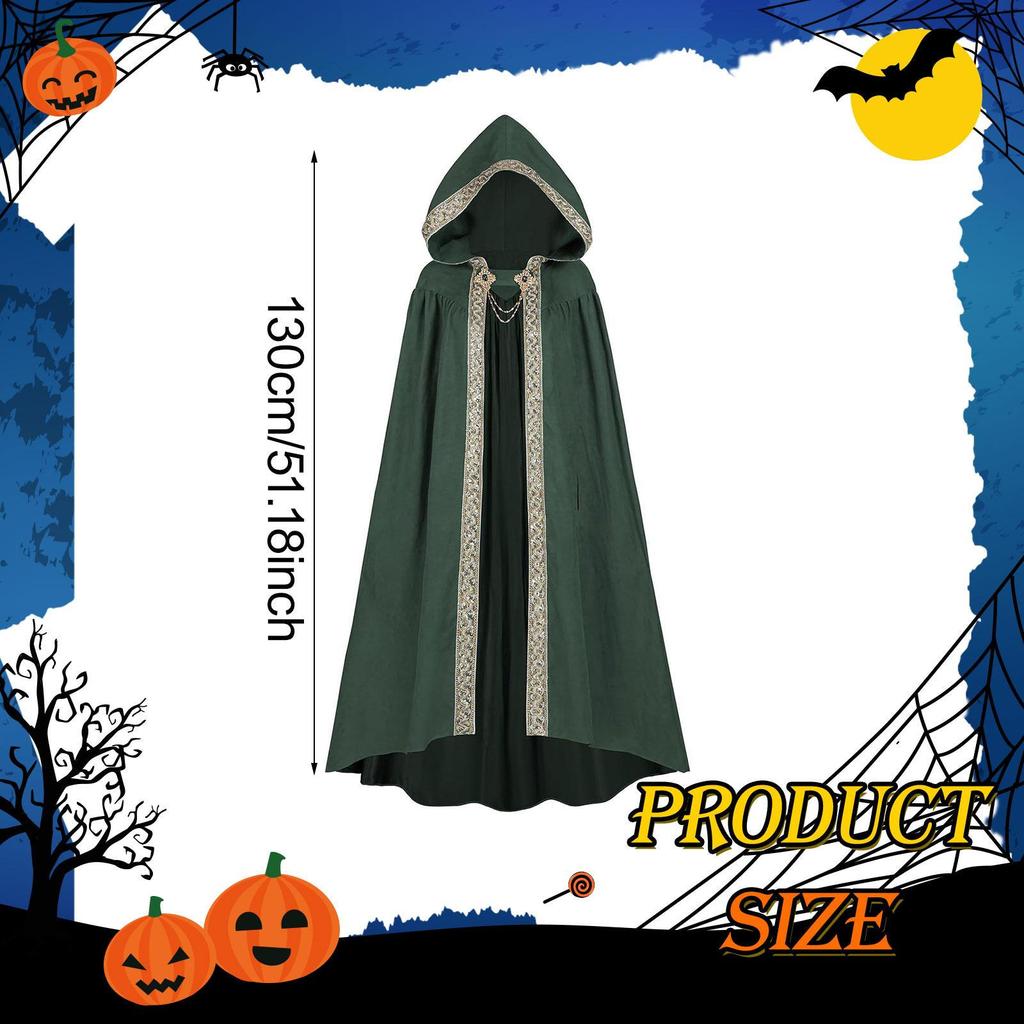Hooded Cape Cloak Cosplay for Club Performance Halloween Christmas