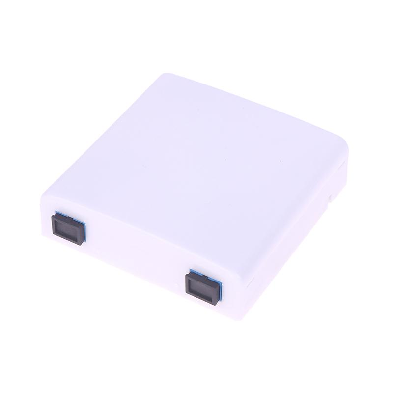 2-Port Terminalboks Type 86 ABS Optisk Terminal Forgreningsboks Hvid Plast Fiberoptisk Splejseboks Med Adaptere