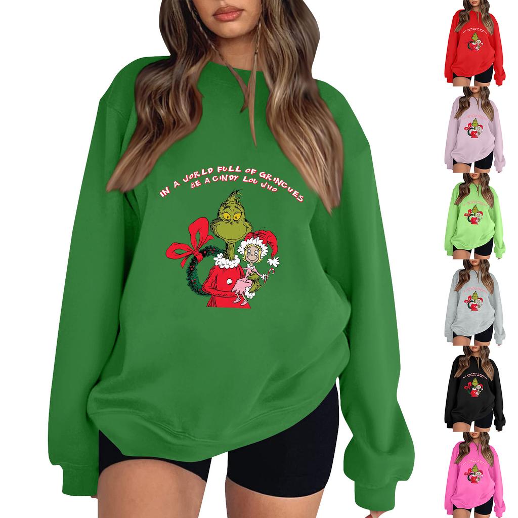 Women's Fashion Lightweight Long Sleeve Pullover Christmas Hoodie