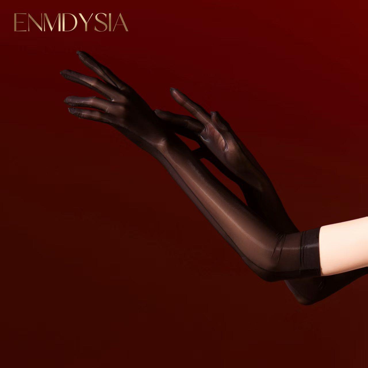 

Entis Jade Soft Light Sheer Silk Fingerless Gloves High-Density Glossy Five-Finger Gloves6069 Average Size