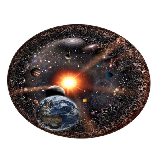 3D Visual Round Rug Living Room Floor Mat Decorative Anti-Slip Area Rug for Bedroom Dining Room Playroom Home Farmhouse Decor